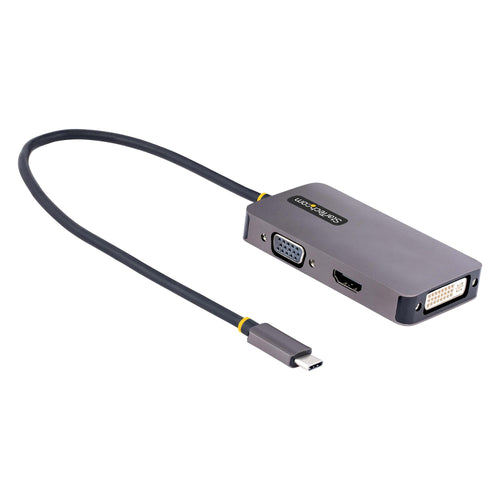 USB-C Video Adapter – HDMI, DVI & VGA Multiport Display Adapter, 4K 60Hz
