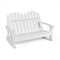 2 Person Adirondack Rocking Chair with Slatted seat-White