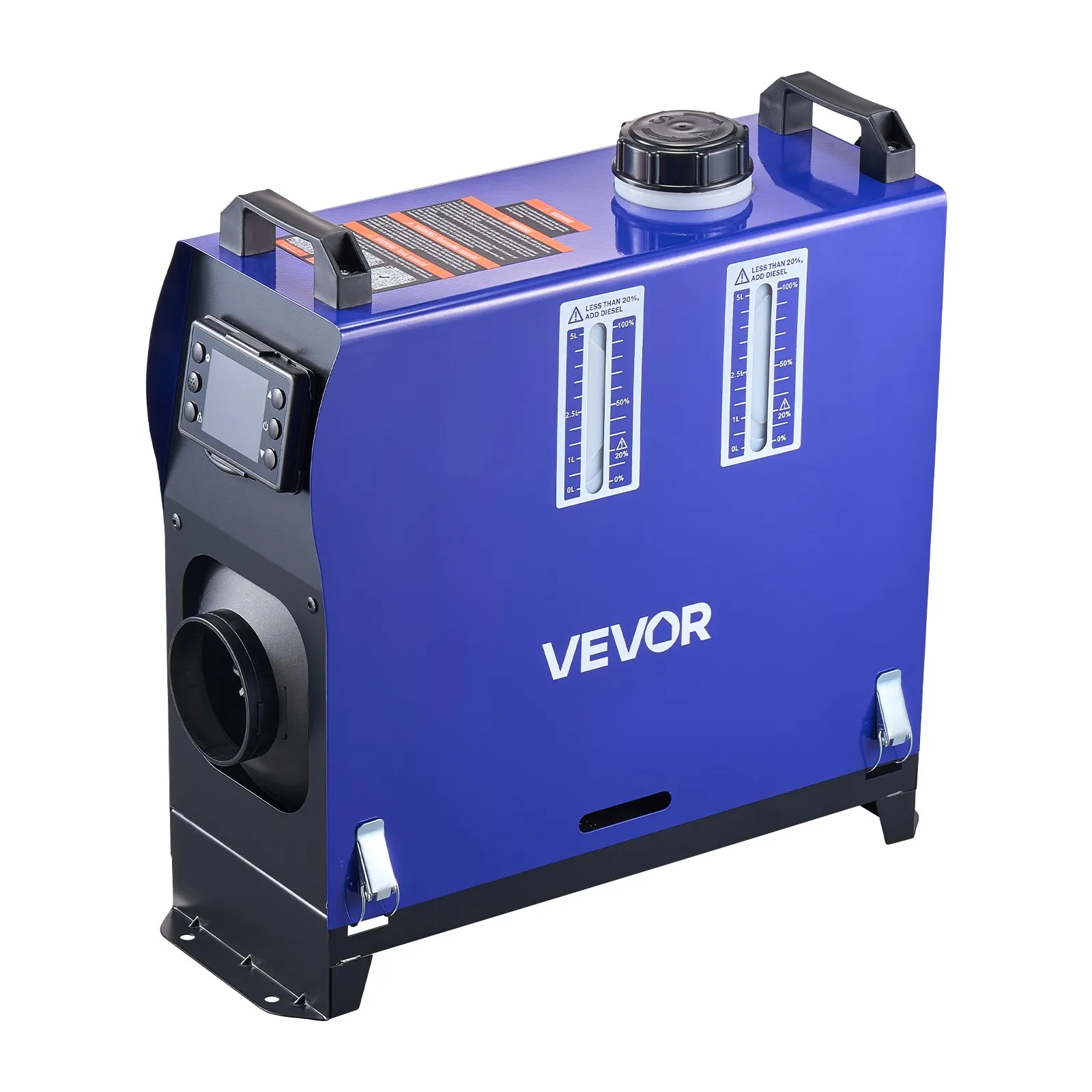 VEVOR Diesel Heater, 8KW, DC 12V/24V, All-in-One Portable Diesel Air Heater with Remote Control and LCD Screen, Fast Heating Low Noise, 1.3 Gal Fuel Tank for Vehicles, Vans, RVs, Campers, and Trucks 