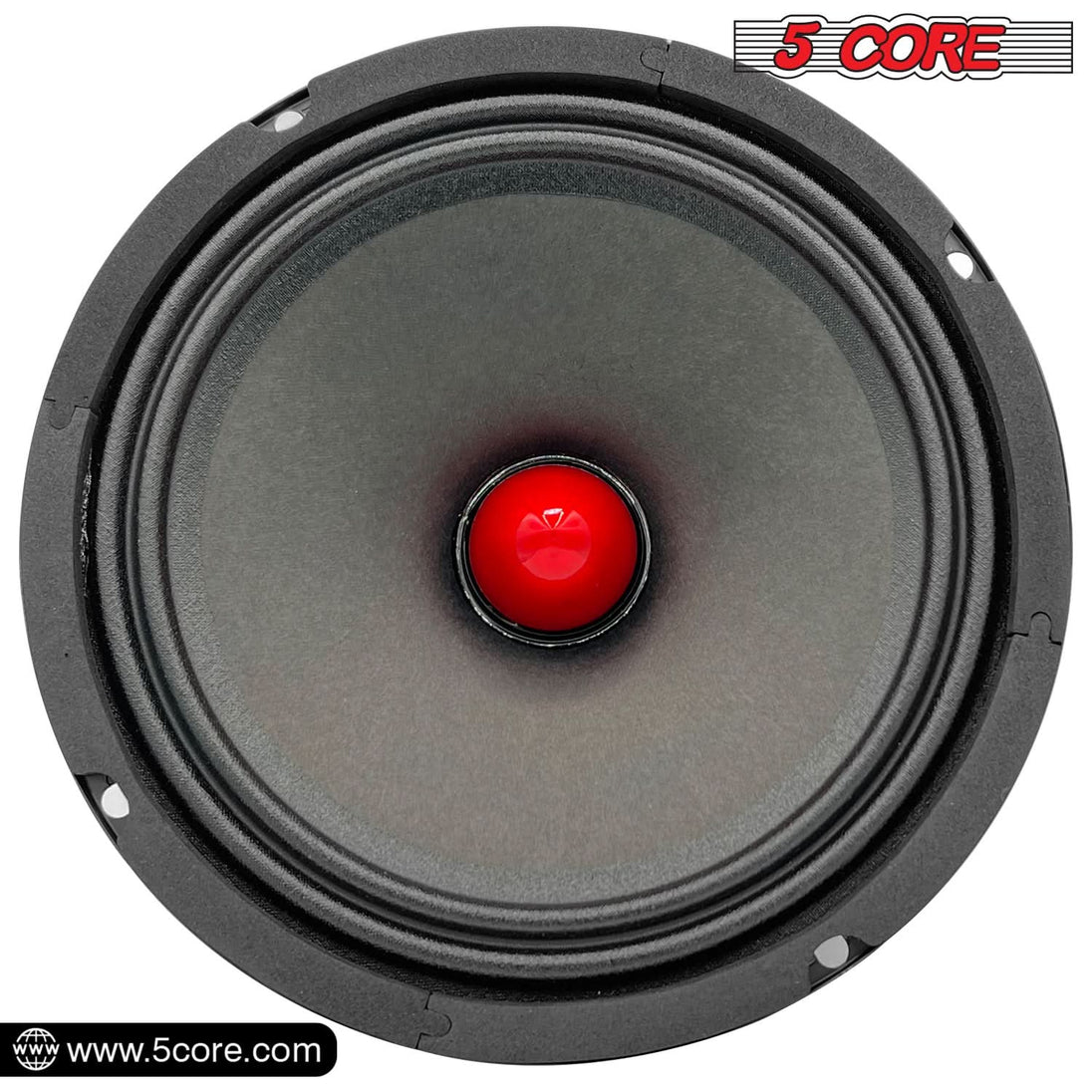 5Core 8 Inch Midrange Door Speaker 580W PMPO Subwoofer w Aluminum Bullet 8O Sub Woofer