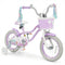14 Inch Kids Bike Adjustable with Basket and Streamers Purple - Princess of the Sea Theme