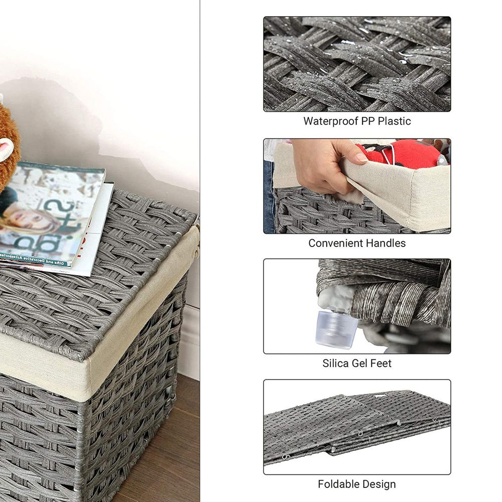 SONGMICS Storage Basket with Lid 