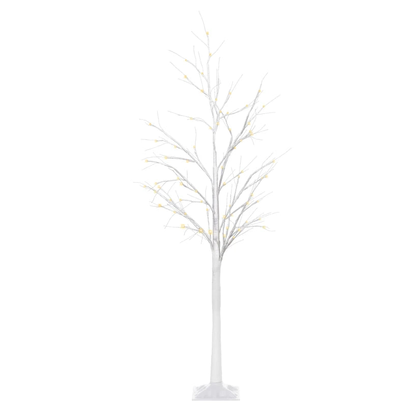 Outsunny Garden Birch Tree Light with 58 Warm LED Lights and 8 Modes, DIY Artificial Lamp for Indoor & Outdoor Parties 