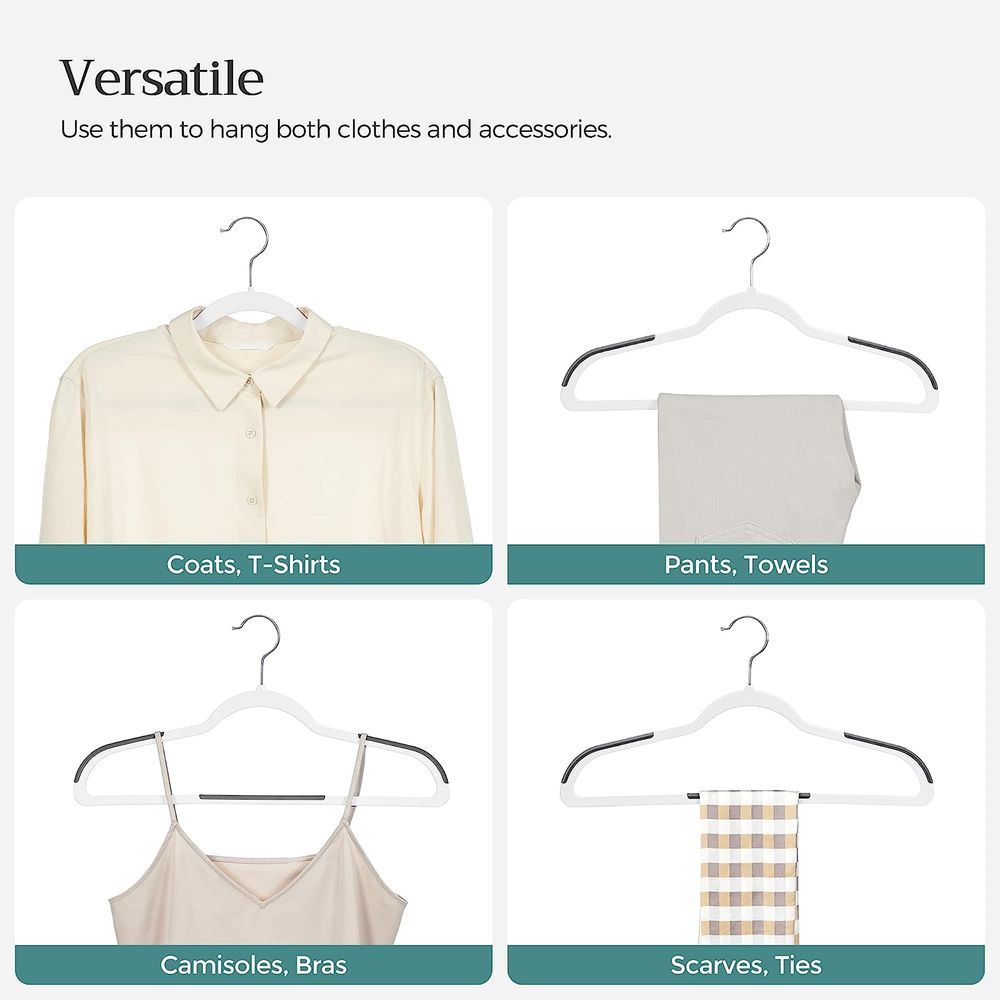 SONGMICS Pack of 50 Plastic Coat Hangers 