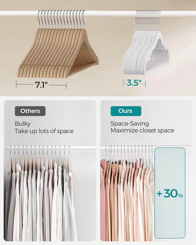 SONGMICS Velvet Hangers 