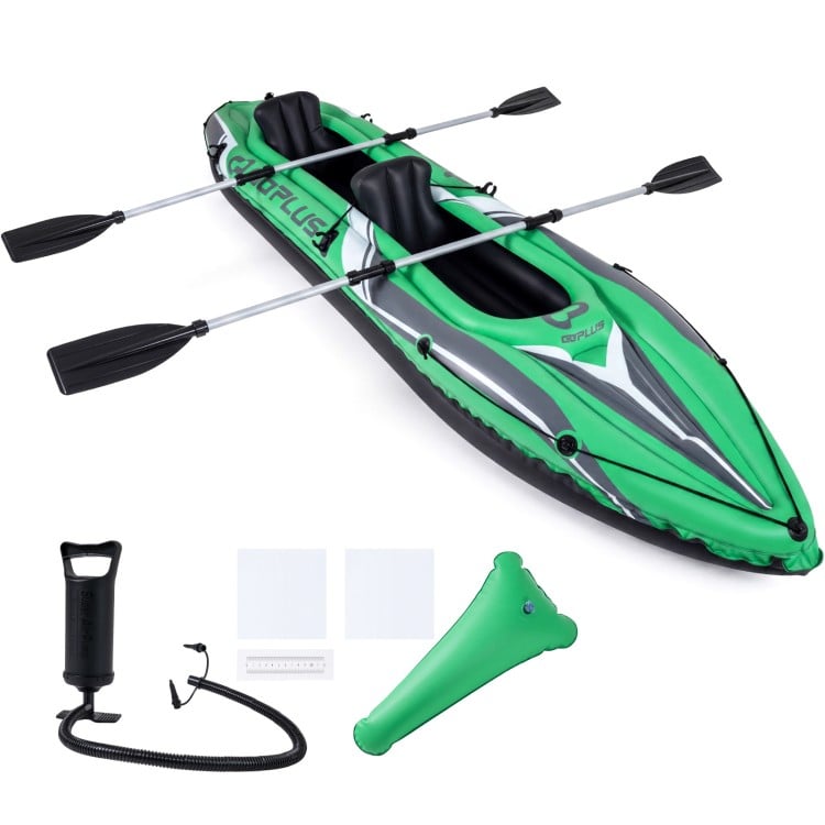 11.5 Feet Inflatable Kayak 2 Person Heavy Duty with Aluminum Paddles
