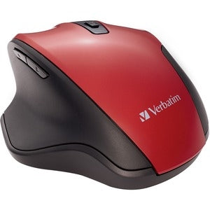 Verbatim Silent Ergonomic Wireless Blue LED Mouse - Red 