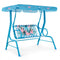 2-Seater Kids Patio Swing with Metal Stand and Adjustable Canopy-Navy