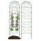 2 Pack 71 x 20 Inch Metal Garden Trellis Rustproof Plant Support for Climbing Plants-Green
