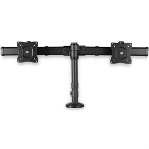 Desk-Mount Dual-Monitor Arm, For up to 27"(17.6lb/8kg) Monitors, Low Profile Design, Clamp/Grommet Mount, Dual Monitor Mount 