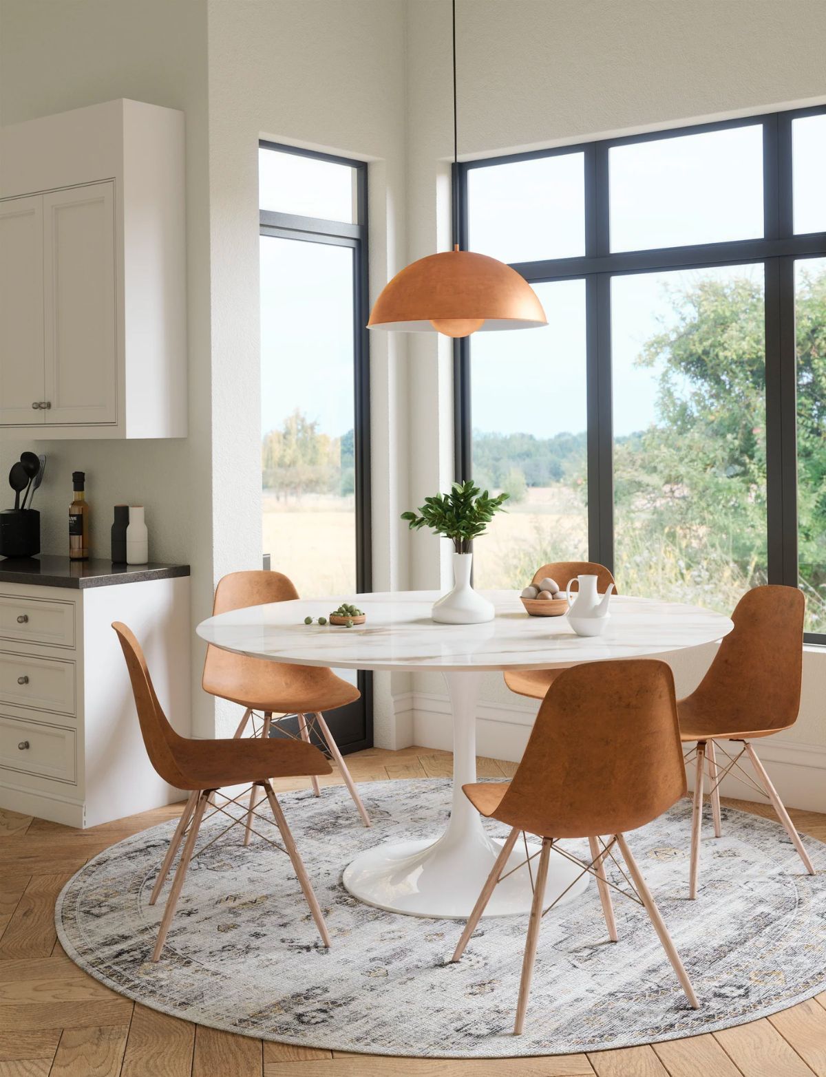 Kyra Silver Grey White Rug 