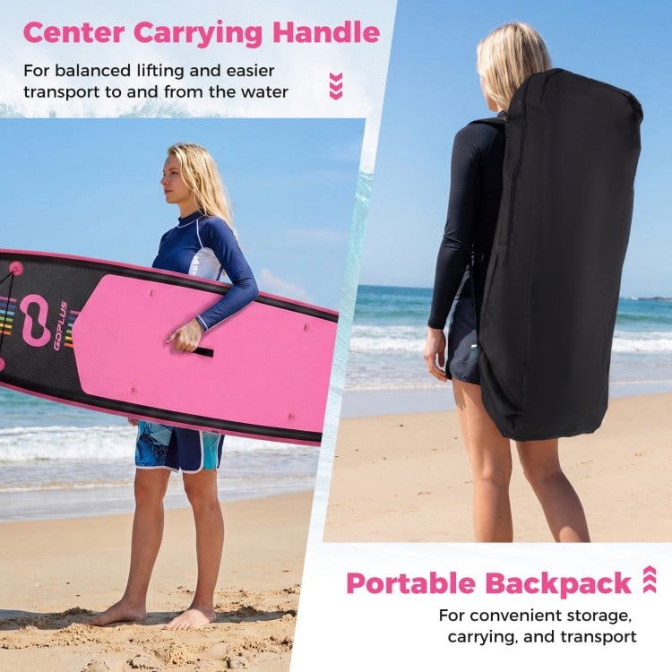11' Wide Inflatable Stand Up Paddle Board with Backpack for All Skill Levels