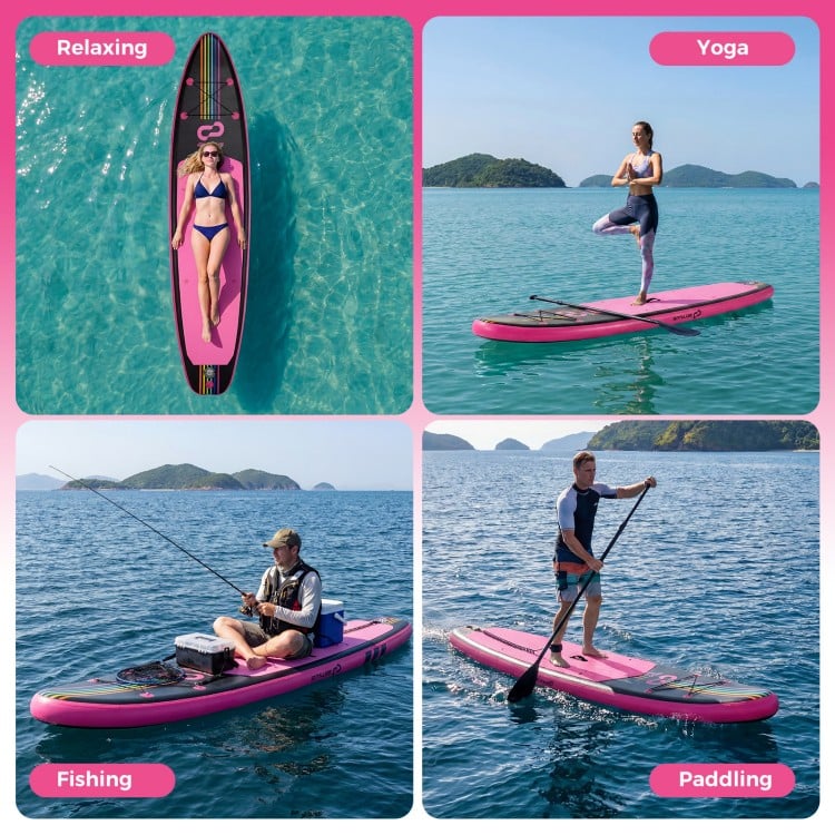 11' Wide Inflatable Stand Up Paddle Board with Backpack for All Skill Levels