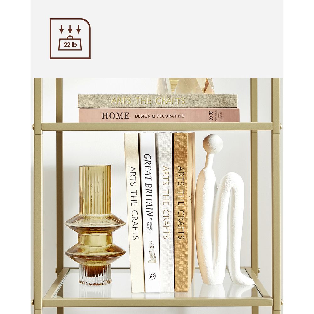 VASAGLE Bookcase, Slim Shelving Unit 