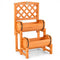 2-Tier Raised Garden Bed with 2 Cylindrical Planter Boxes and Trellis-Orange