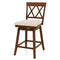 24 Inch Counter Height Barstools with Backrest and Upholstered Seat Cushion for Kitchen Dining Room-24 Inch