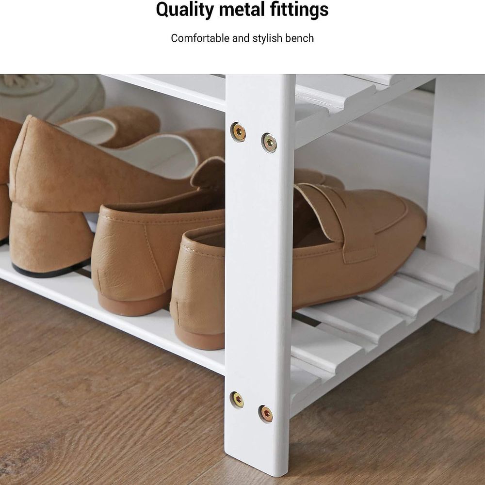 SONGMICS Bamboo Shoe Bench 