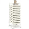 10 Drawer Rolling Storage Cart Organizer with 4 Universal Casters-White