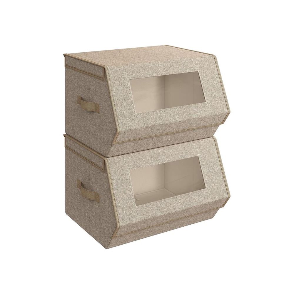 SONGMICS Stackable Storage Bins Set of 2 