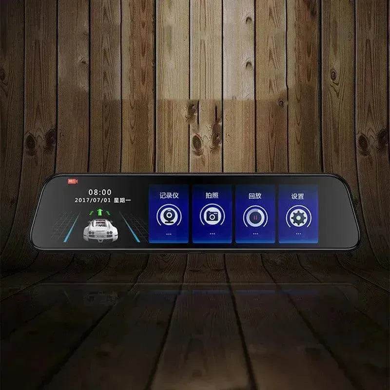 12-inch Smart Voice-activated  Car Rearview Mirror Tachograph, 170 wide angle,  Dashcam Camera Recorder. Front and Back view dual Camera. 