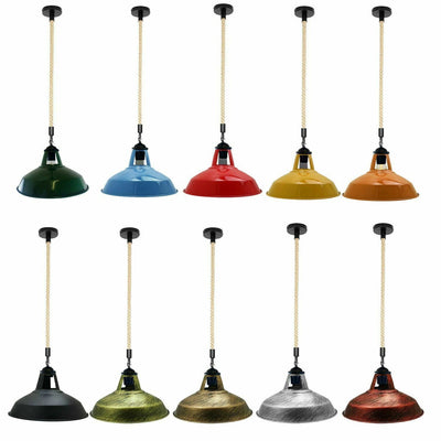 Industrial Hemp Rope Barn Hanging Pendant Lights~1149 
