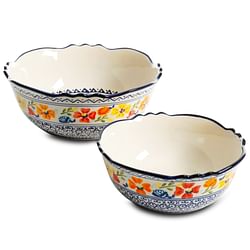 Gibson Home Luxembourg 2 Piece Stoneware Bowl Set - Free Shipping 