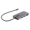 USB C Multiport Adapter, Dual HDMI Video, 4K 60Hz, 2Pt 5Gbps USB-A Hub, 100W Power Delivery Pass-Through/GbE/SD/MicroSD, 12