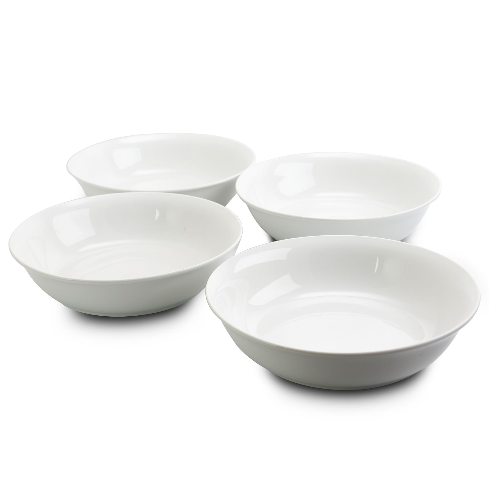 Gibson Home Wide 8.75 in. Stoneware Dinner and Serving Bowls in White, Set of 4 - Free Shipping