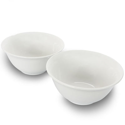 Gibson Home 2 Piece 7.5 Inch Ceramic All-Purpose Round Bowl Set in White - Free Shipping 