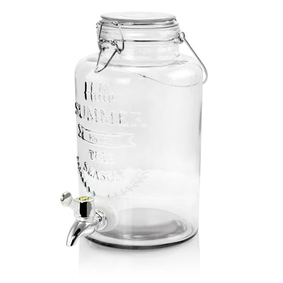 Gibson Home Bayfront Summer 2.5 Liter Mason Jar Glass Beverage Dispenser - Free Shipping 