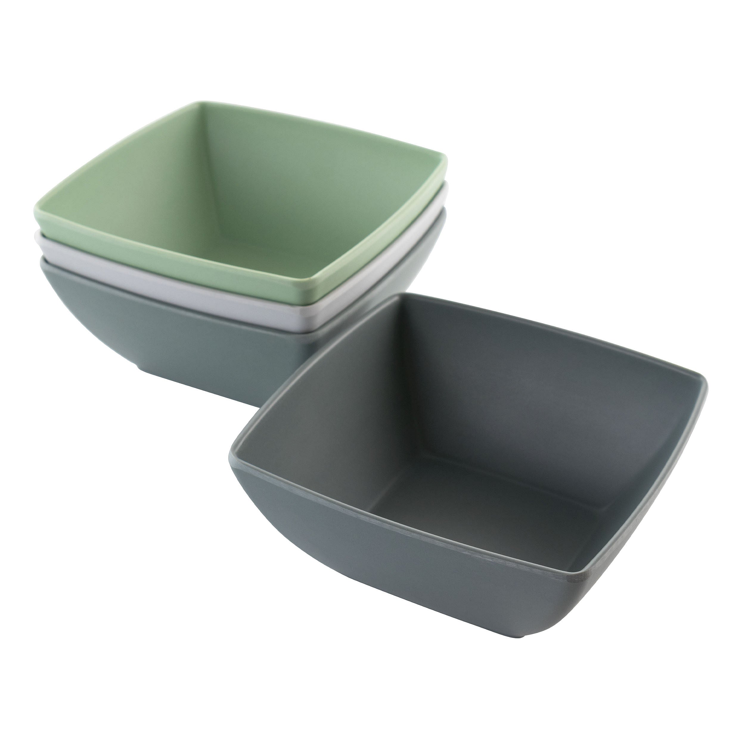 Gibson Home Grayson 4 Piece 6 Inch Melamine Bowl Set in Assorted Colors - Free Shipping