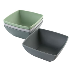 Gibson Home Grayson 4 Piece 6 Inch Melamine Bowl Set in Assorted Colors - Free Shipping