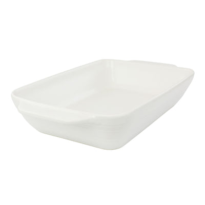 Gibson 4 Quart Rectangular Stoneware Baker in White Speckle - Free Shipping 