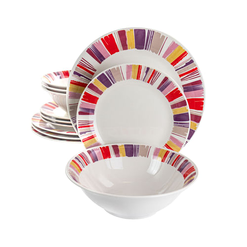 Gibson Home Orleans 12 Piece Ceramic Dinnerware Set - Free Shipping