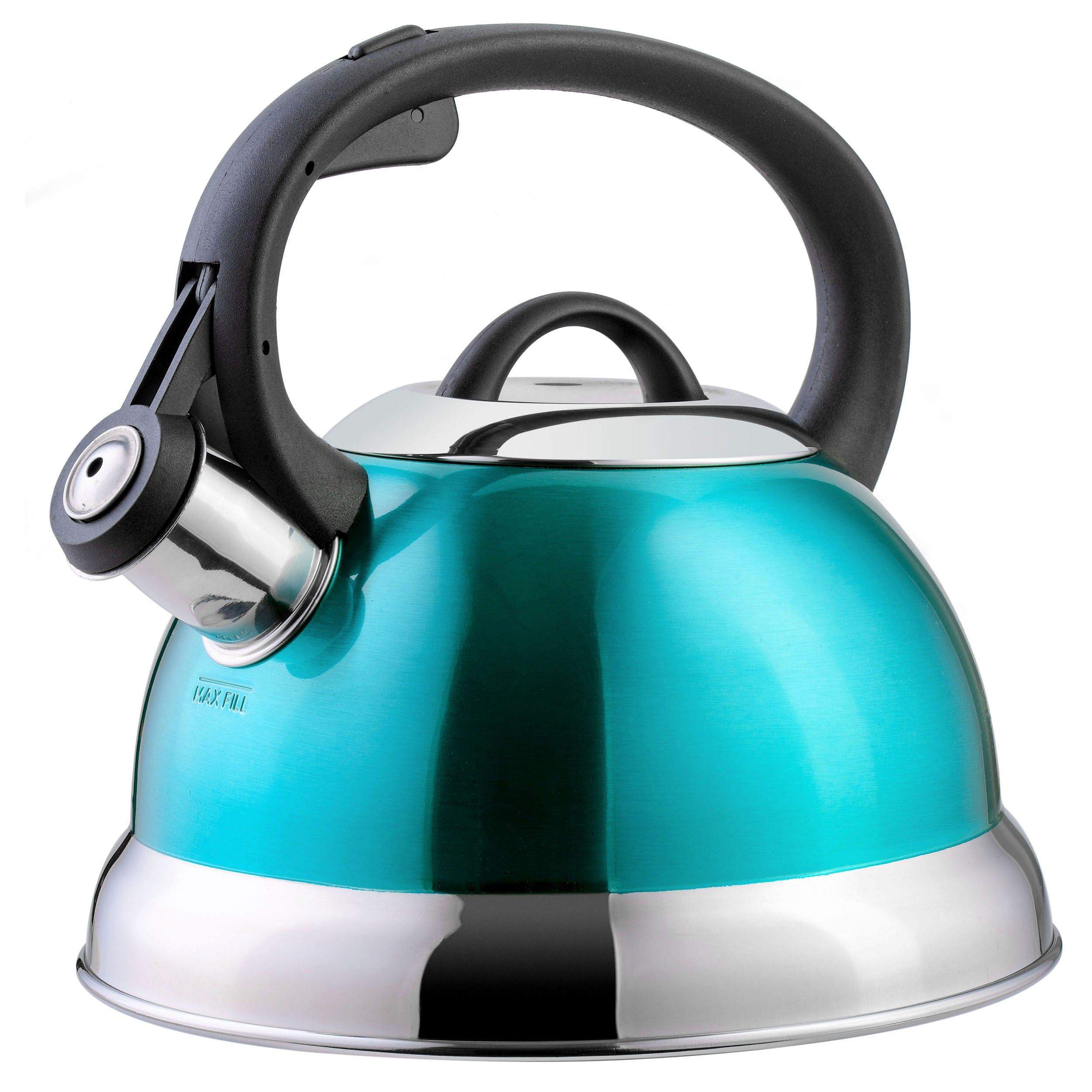 Mr. Coffee Flintshire 1.75 Quart Whistling Stovetop Tea Kettle in Turquoise - Free Shipping