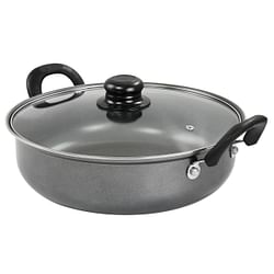 Gibson Everyday 12 Inch Highberry Nonstick All Purpose Pan with Lid in Grey - Free Shipping