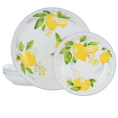 Gibson Home Medona 5 Piece Round Fine Ceramic Pasta Bowl Set - Free Shipping 