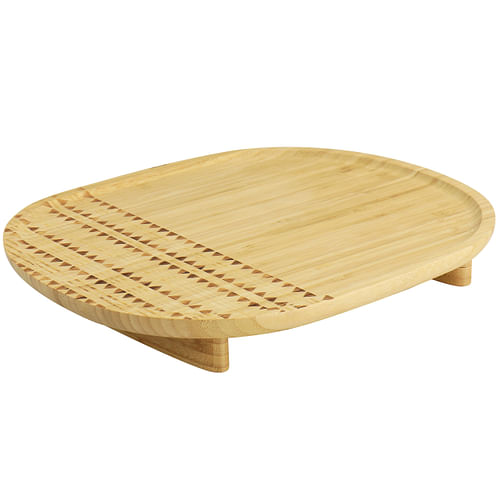 Gibson Home 13.5 Inch Sadler Wooden Serving Tray - Free Shipping 