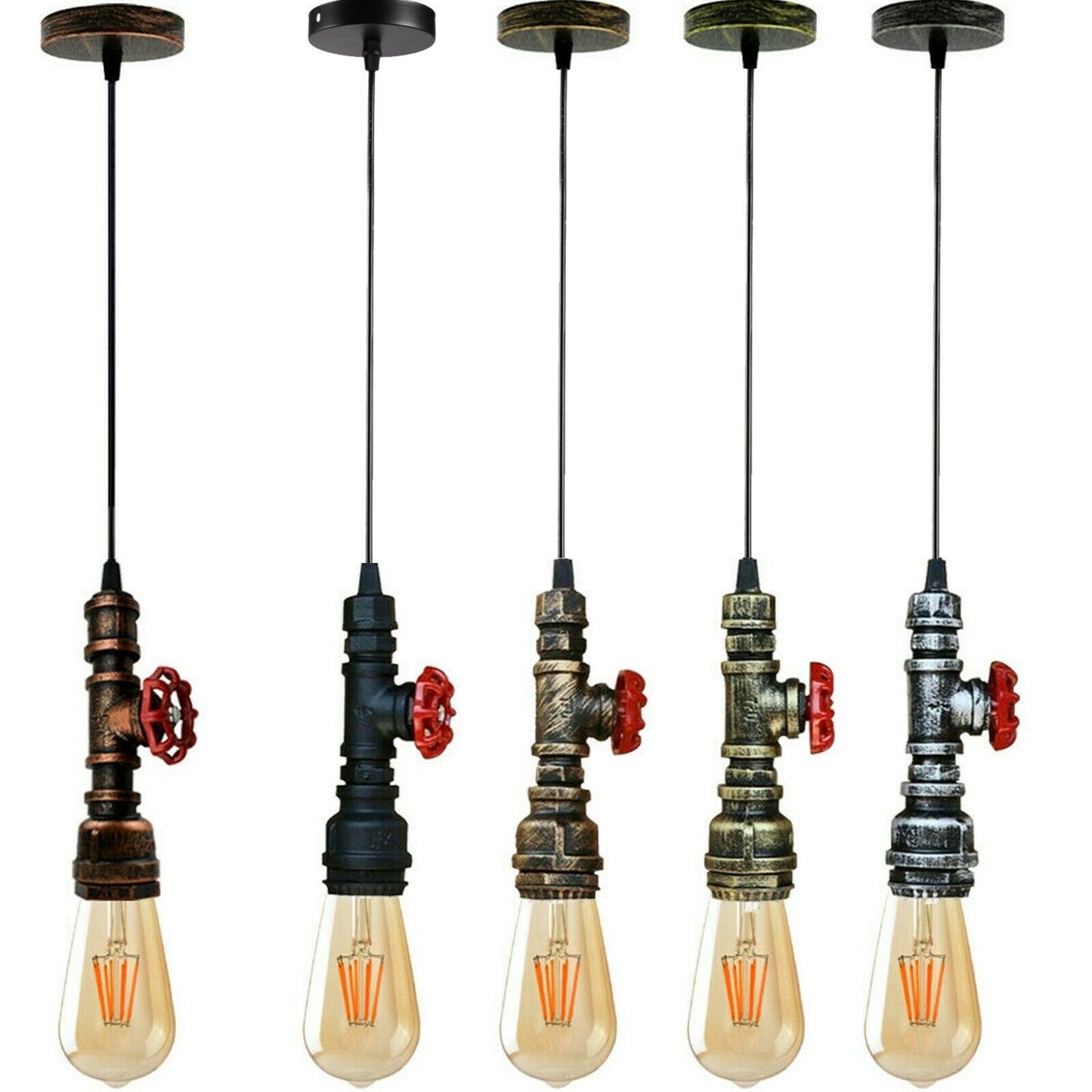 Industrial Steampunk Water Pipe Pendant Light~1162