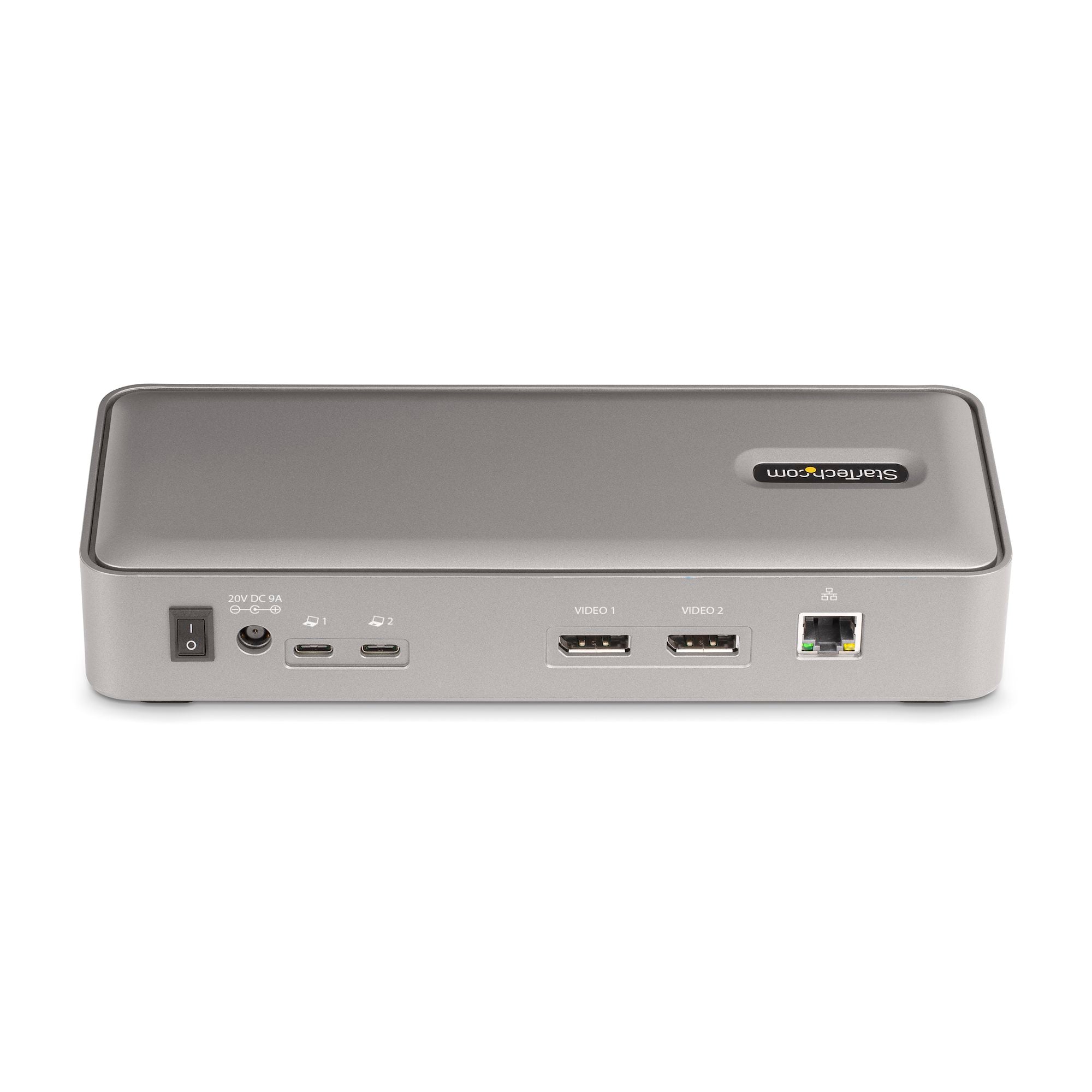 Dual-Laptop USB-C KVM Docking Station, Dual Monitor 4K 60Hz DisplayPort Dock, 5-Port USB Hub, GbE, 90W/45W Power Delivery to Two Laptops, Windows/Mac, 2-Host KVM Dock - TAA 