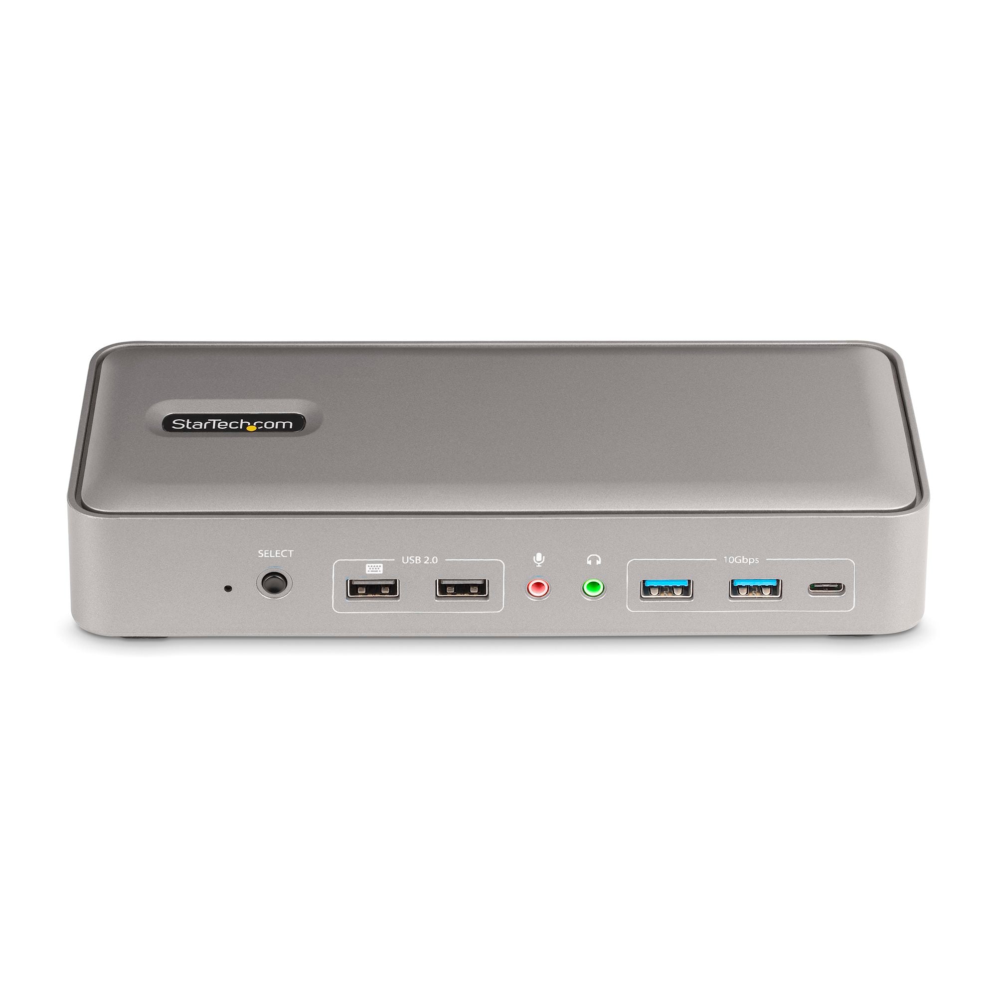 Dual-Laptop USB-C KVM Docking Station, Dual Monitor 4K 60Hz DisplayPort Dock, 5-Port USB Hub, GbE, 90W/45W Power Delivery to Two Laptops, Windows/Mac, 2-Host KVM Dock - TAA 