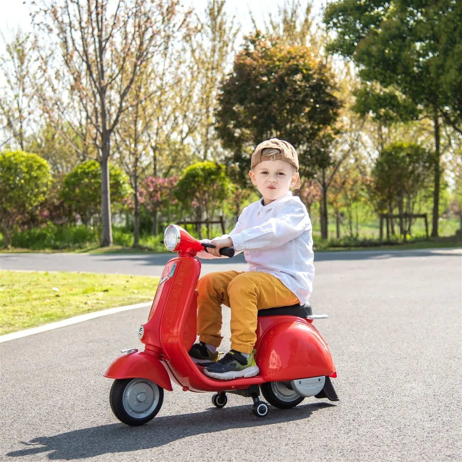12V Kid's Vespa Electric Ride-On Scooter 