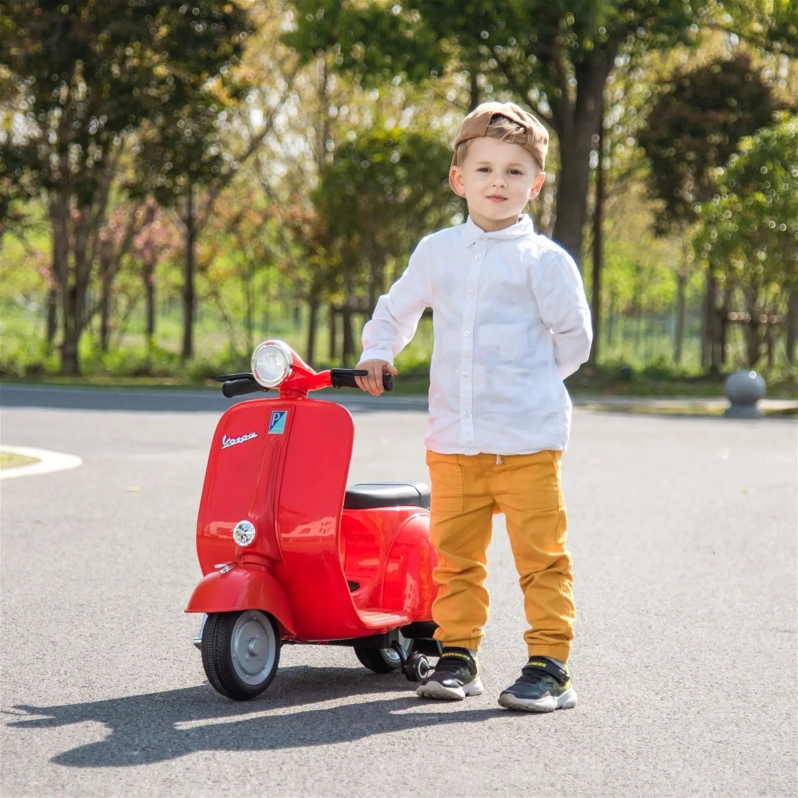 12V Kid's Vespa Electric Ride-On Scooter 