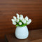 Nira 10Pcs Artificial Tulip Bouquet 13’’ x 5’’ – Real-Touch Faux Flowers with Green Stems, Handmade Silk-Painted Petals for Home Décor or Gift