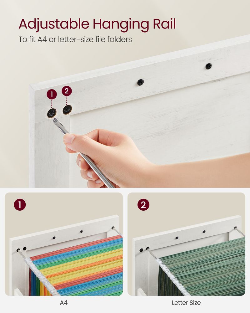 VASAGLE File Cabinet with 2 File Drawers, Fit A4 