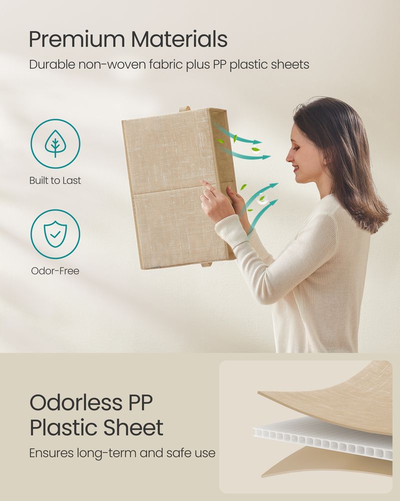 SONGMICS Set of 3 Fabric Storage Bins 