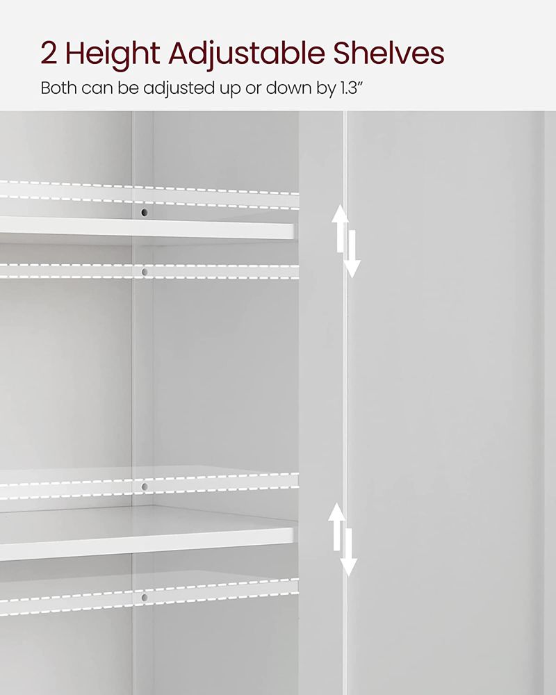 VASAGLE Bathroom Storage Unit with 2 Adjustable Shelves 