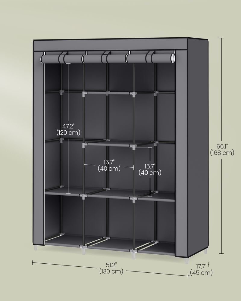 SONGMICS Portable Closet with Non-Woven Fabric Cover 