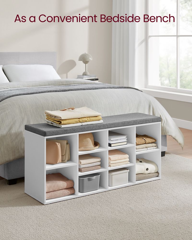VASAGLE Shoe Bench with Cushion 