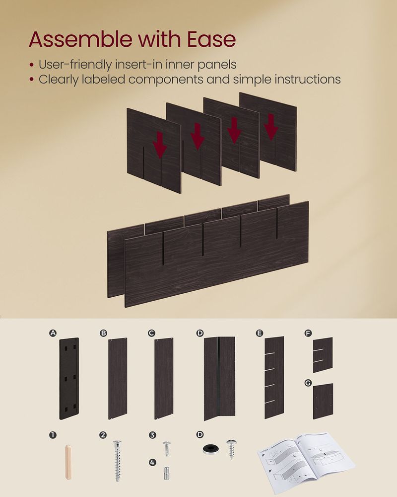 VASAGLE Shoe Bench with Cushion,15 Compartments 